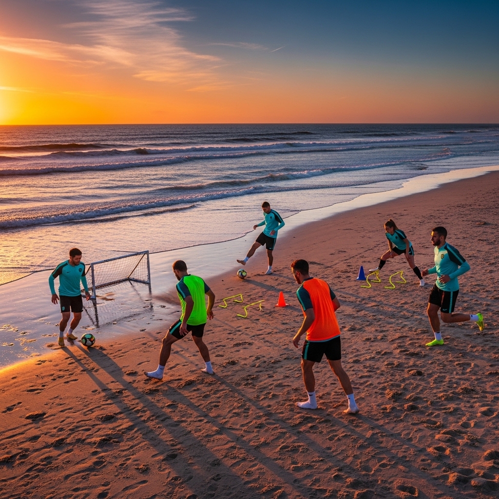 Birebir futbol teknik çalışması yapan koç ve sporcu