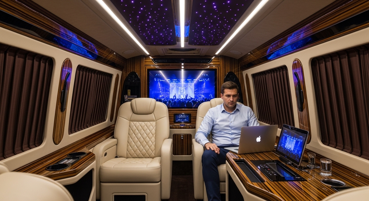 Özel şoförlü VIP transfer hizmeti gösterimi